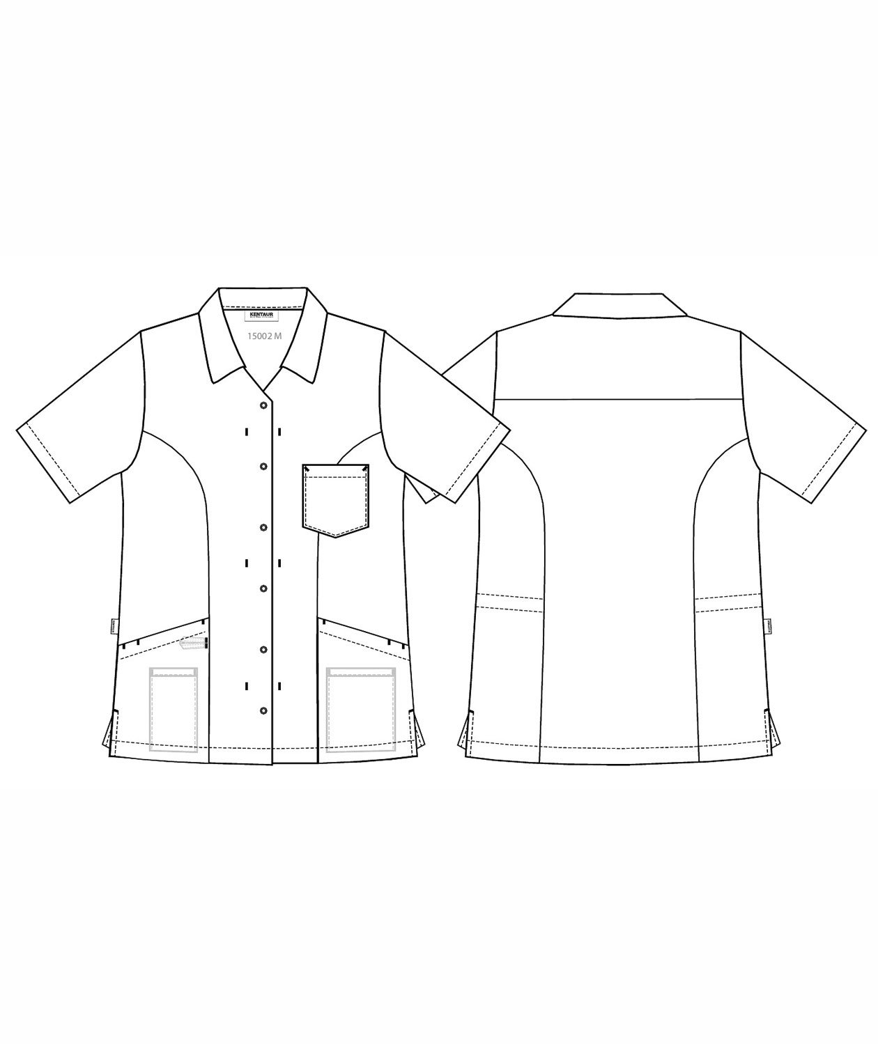 Kentaur kort&auml;rmad funktionsskjorta dam, Vit, large image number 4