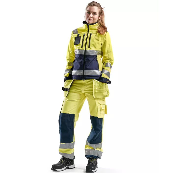 Blåkläder women's softshell jacket, Hi-vis Yellow/Marine, large image number 1