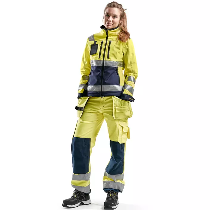 Blåkläder women's softshell jacket, Hi-vis Yellow/Marine, large image number 1