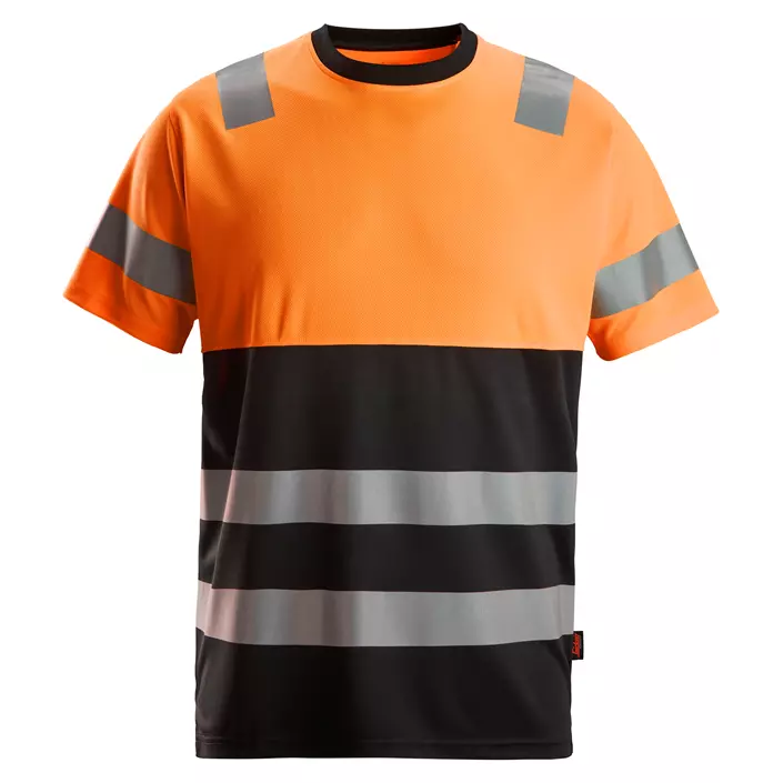 Snickers T-shirt 2535, Sort/Hi-vis Orange, large image number 0