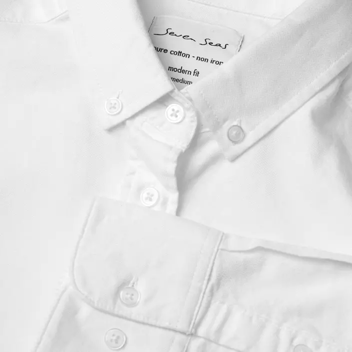Seven Seas Oxford Modern fit dameskjorte, Hvid, large image number 3
