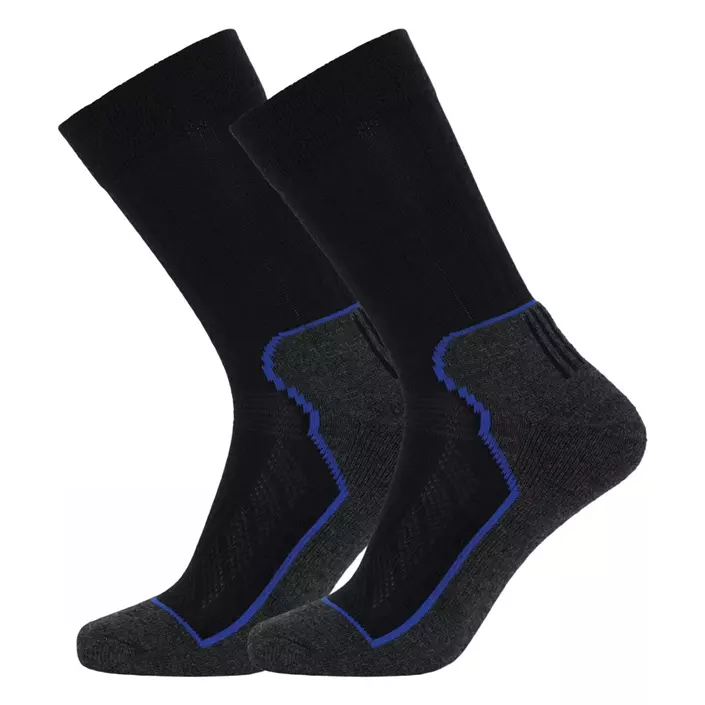 Dovre 2-pak terry sole wool socks, Navy, large image number 0