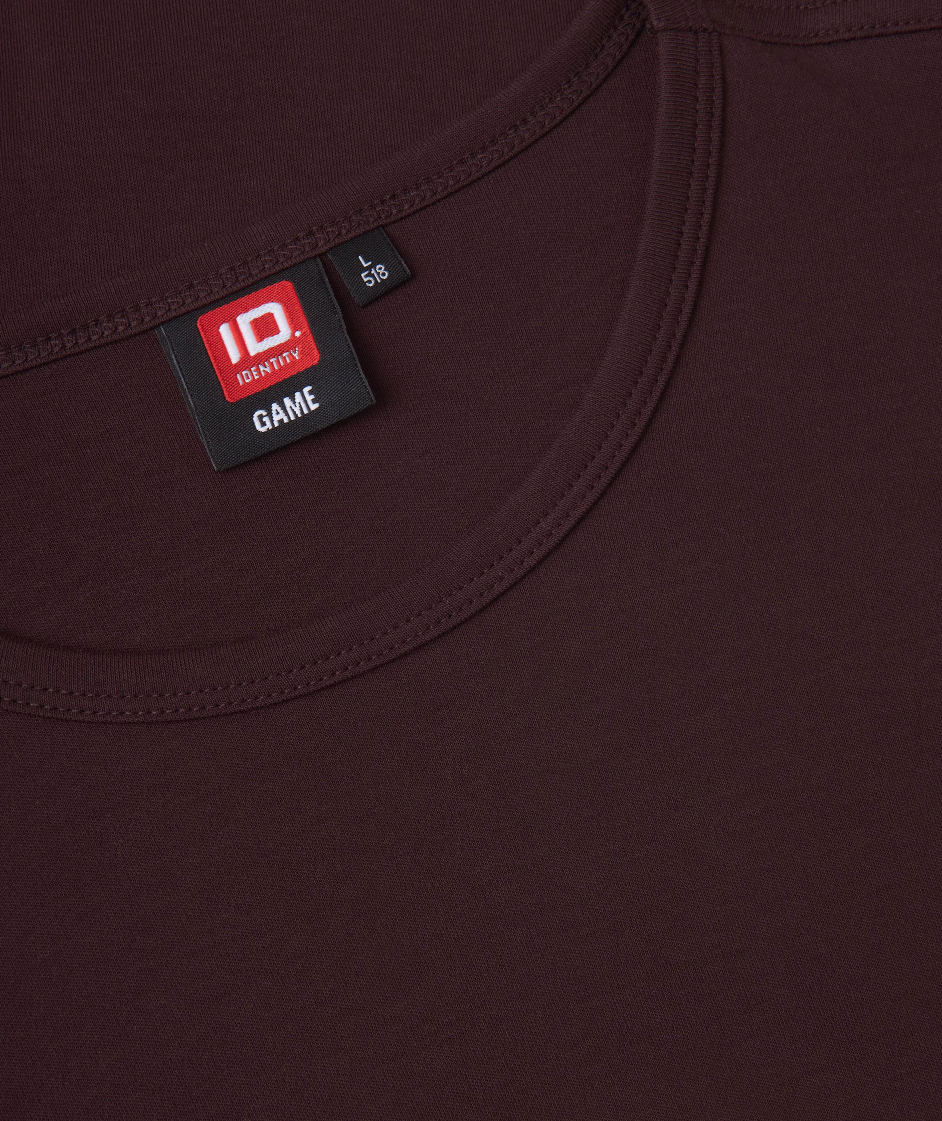 ID Interlock lang&auml;rmeliges T-Shirt, Dark bourdeaux, large image number 3