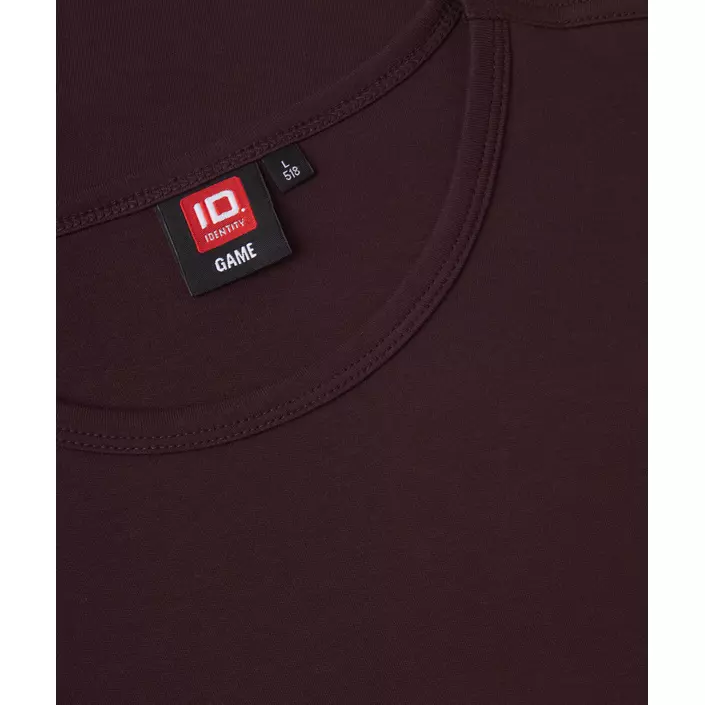 ID Interlock langermet T-skjorte, Dark bourdeaux, large image number 3