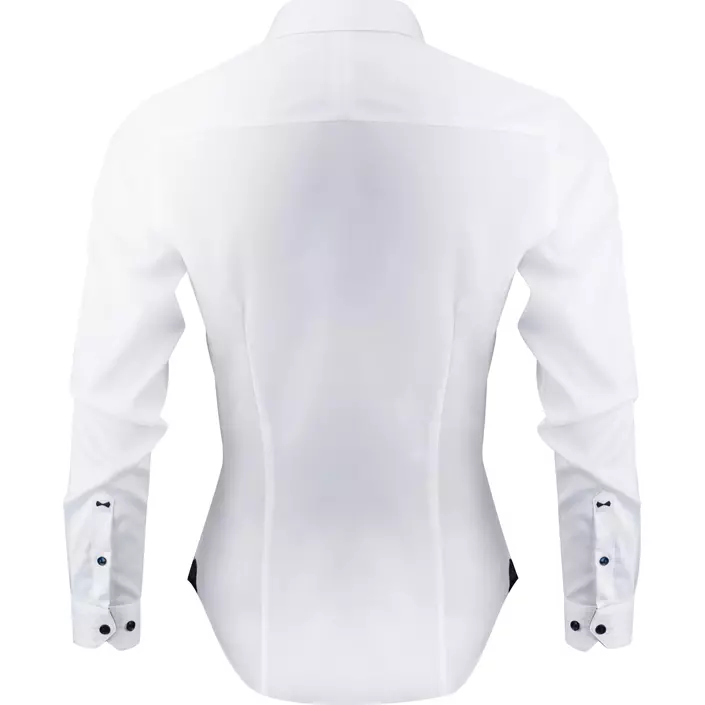 J. Harvest & Frost Twill Purple Bow 146 Lady fit skjorte, Hvid, large image number 1
