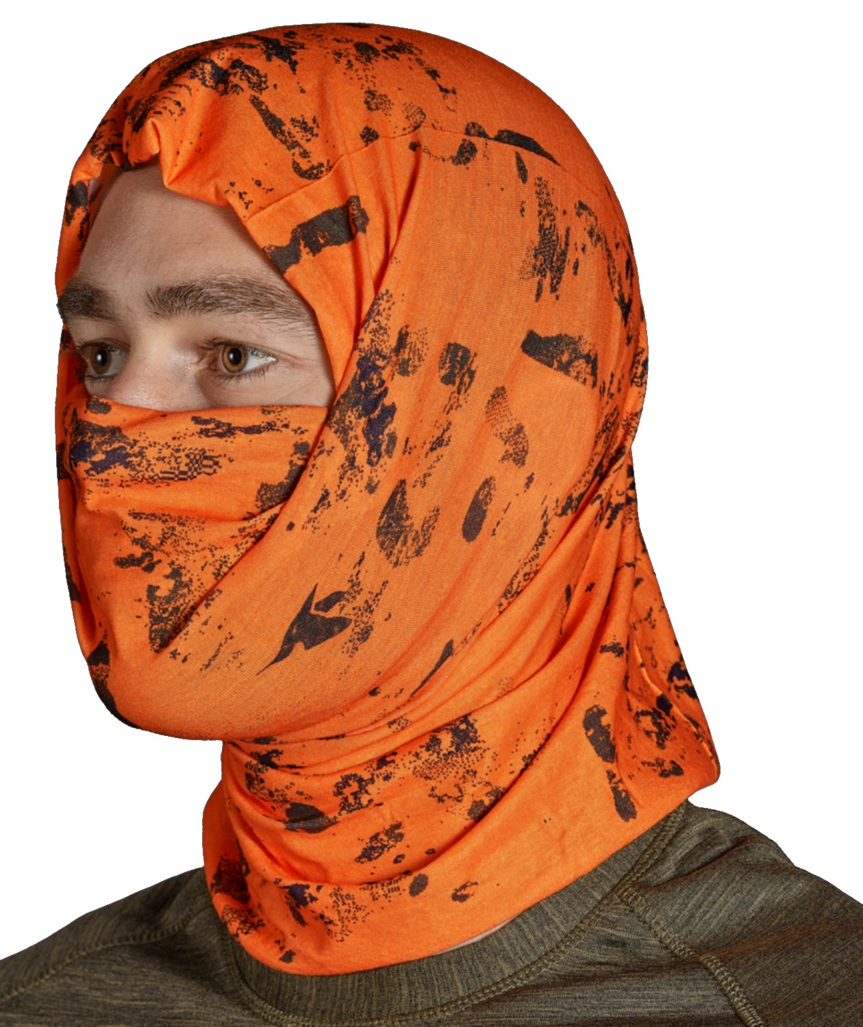 Seeland 2-pack neck warmer, Pine green/InVis Orange blaze, Pine green/InVis Orange blaze, large image number 3