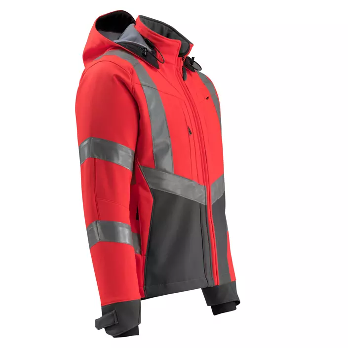 Mascot Safe Supreme Blackpool softshelljakke, Hi-vis Rød/Mørk antracit, large image number 3