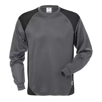 Fristads long-sleeved T-shirt 7071 THV, Grey/Black