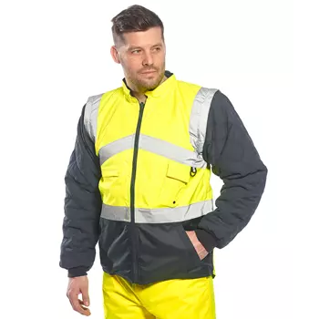 Portwest thermal jacket, Hi-vis Yellow/Marine