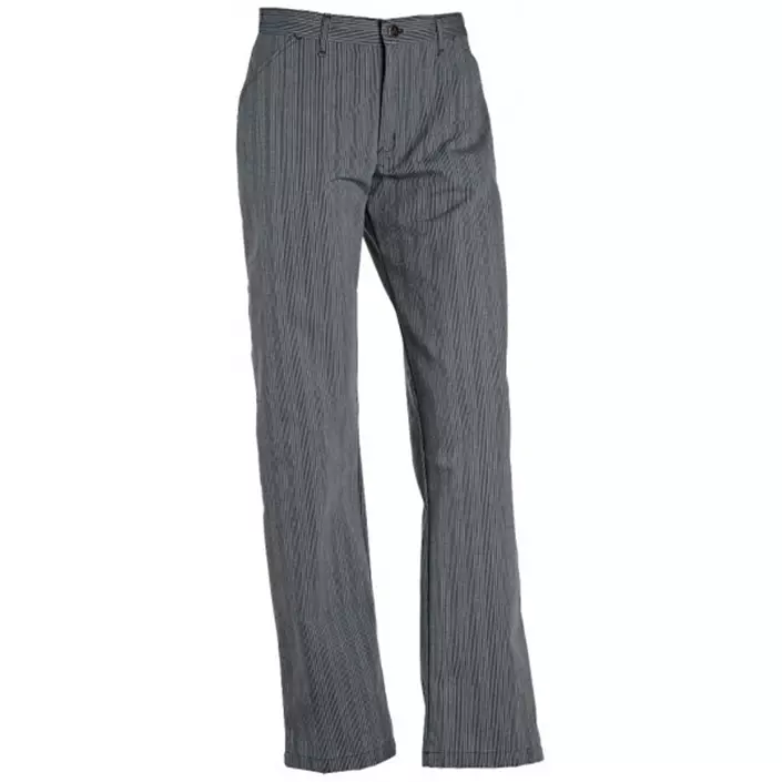 Nybo Workwear Fandango dame kokkebukser, Sort/Grå Stribet, large image number 0