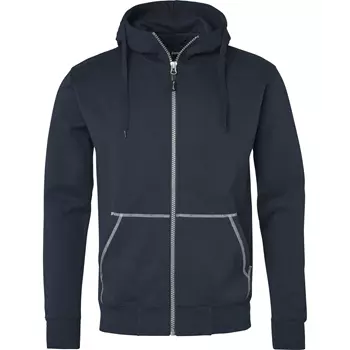 Top Swede hoodie med dragkedja 0302, Navy