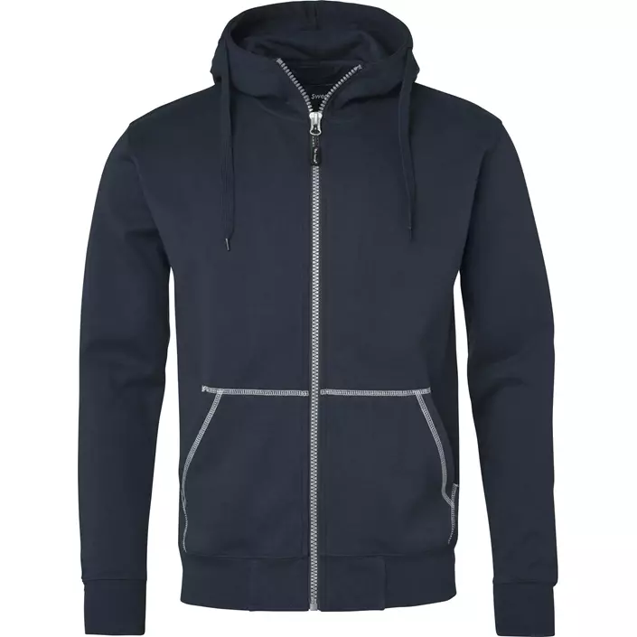 Top Swede hoodie with zipper 0302, Navy, large image number 0