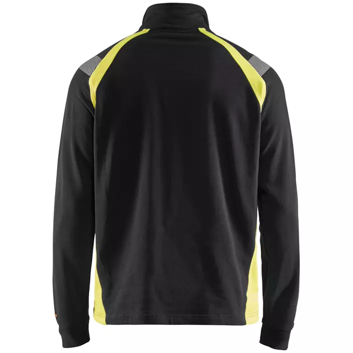 Blåkläder Sweatshirt Half Zip, Schwarz/Hi-Vis Gelb, large image number 1