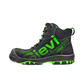 Sievi ViperX High+ safety boots S3, Black/Green