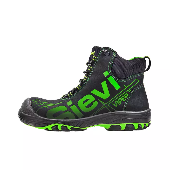 Sievi ViperX High+ safety boots S3, Black/Green, large image number 0