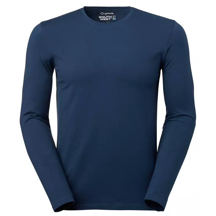 South West Leo organic long-sleeved T-shirt, Indigo Blue, large image number 0
