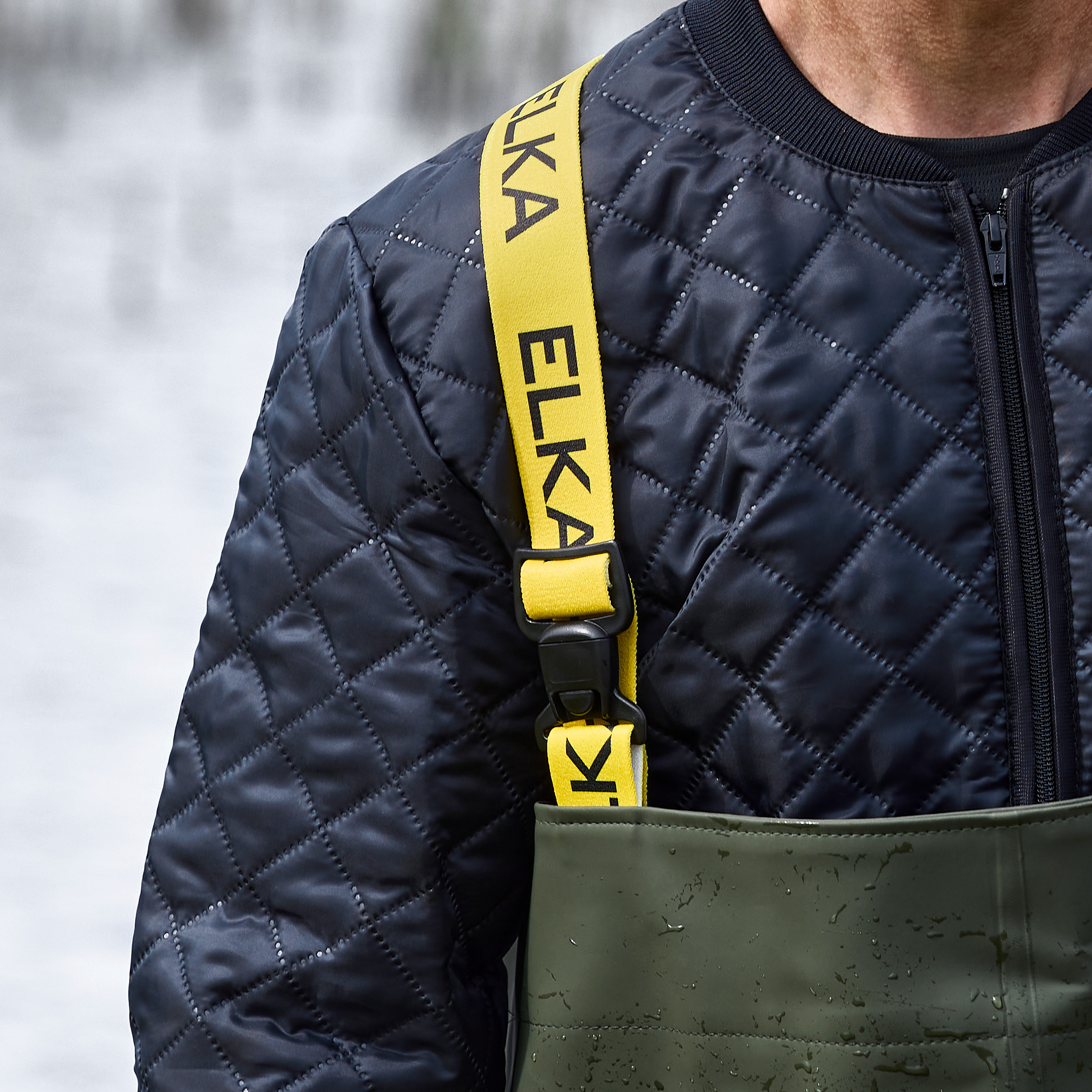 ELKA vattert jakke, Svart, large image number 4