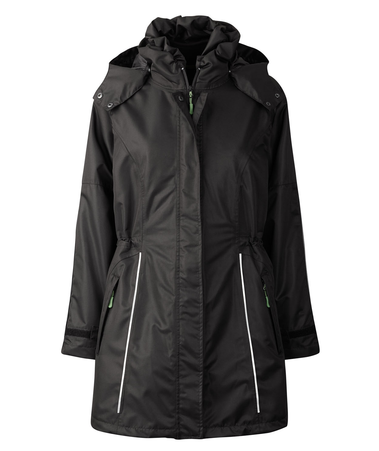 Xplor Care women's zip-in shell jacket with detachable hood, Black