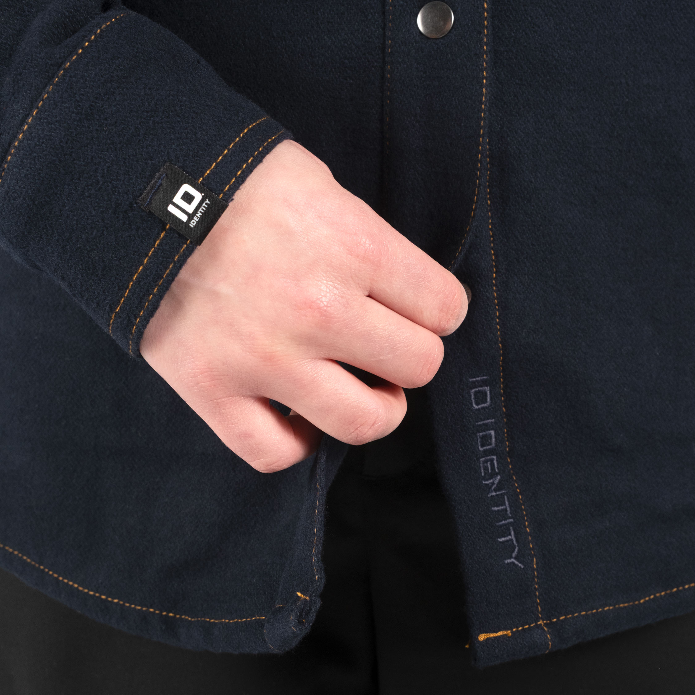 ID Modern fit dame flannelskjorte, Navy, large image number 4