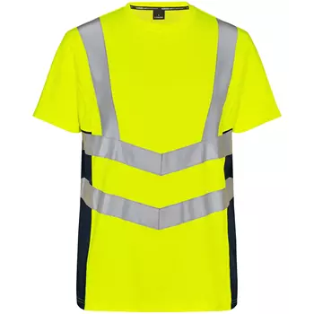 Engel Safety T-shirt, Yellow/Blue Ink