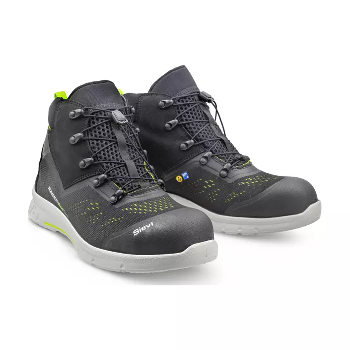 Sievi Racer EcoTech H dame sikkerhedsstøvletter S3L, Sort/Hvid, large image number 1