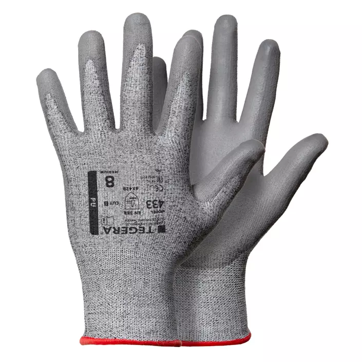 Tegera 433 cut protection gloves Cut B, Grey, large image number 0