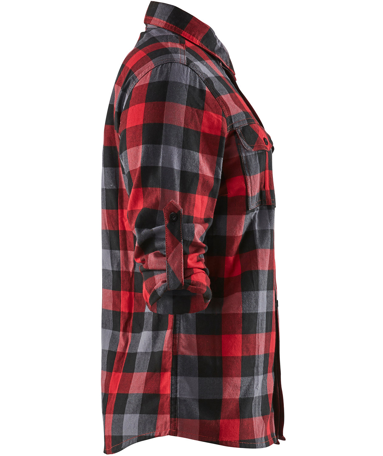 Bl&aring;kl&auml;der flanellskjorta dam, R&ouml;d/Svart, large image number 3