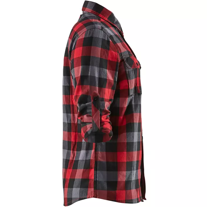 Blåkläder women's flannel shirt, Red/Black, large image number 3