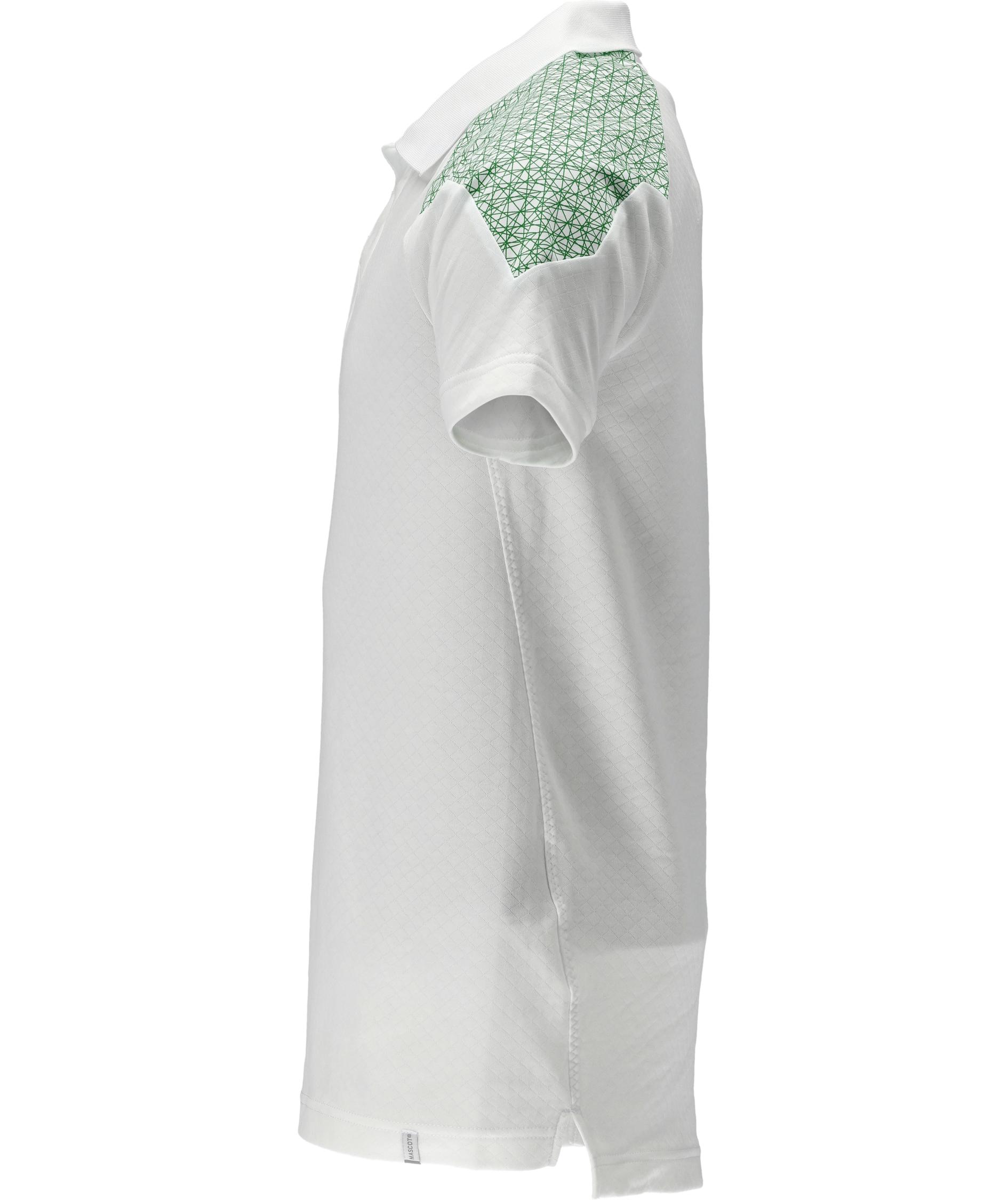 Mascot Food & Care HACCP-godkjent polo T-skjorte, Hvit/Gressgr&oslash;nn, large image number 2