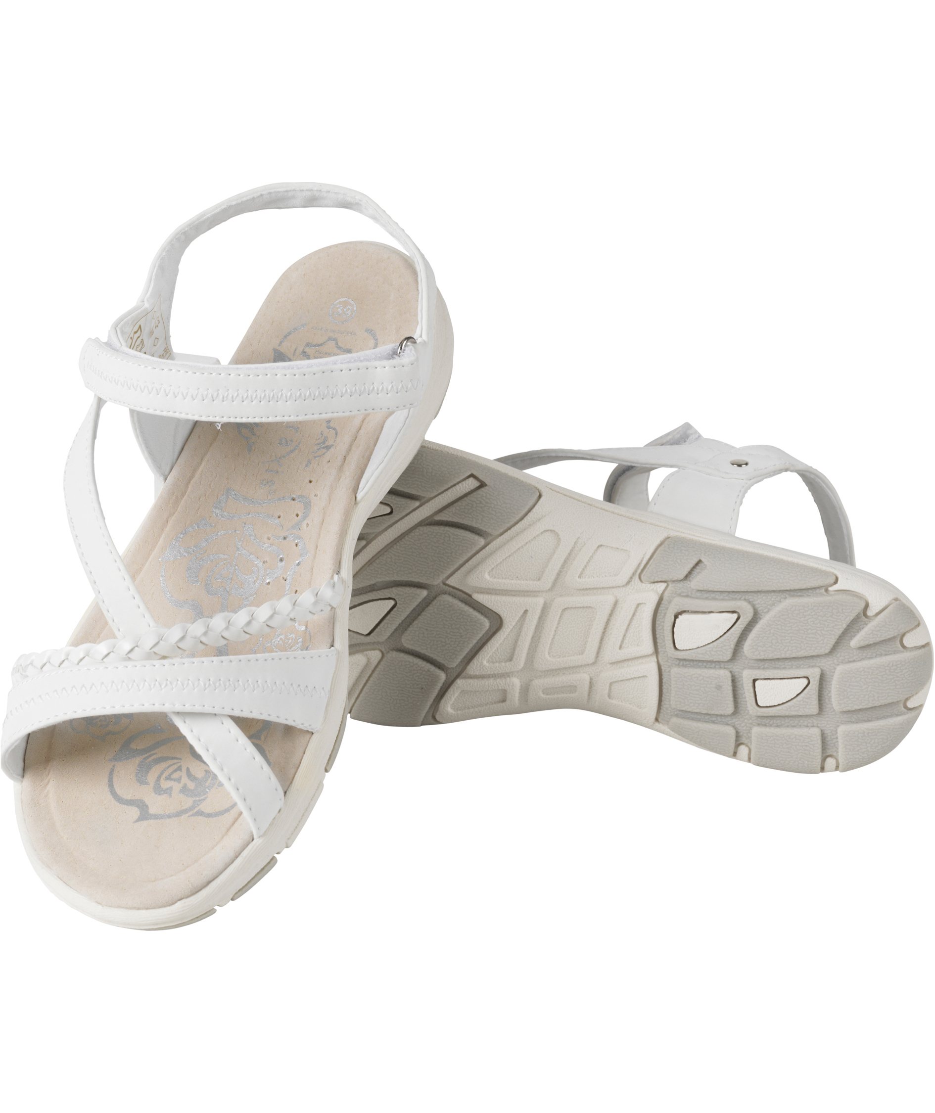 Praxis Parma women's sandals, White, large image number 1