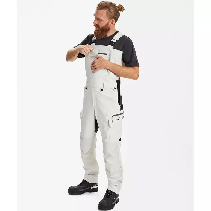 Engel Entire hängselbyxa full stretch, Bone White/Anthracite Grey, large image number 5