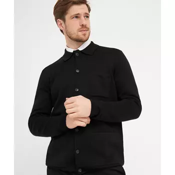 Clipper Manchester cardigan with buttons, Black