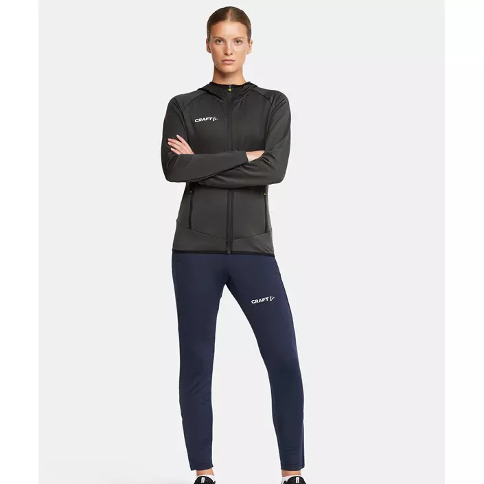 Craft Extend dame hættetrøje med lynlås, Asphalt, large image number 1