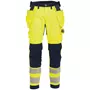 Tranemo Tera TX women's craftsman trousers, Hi-vis yellow/Marine blue