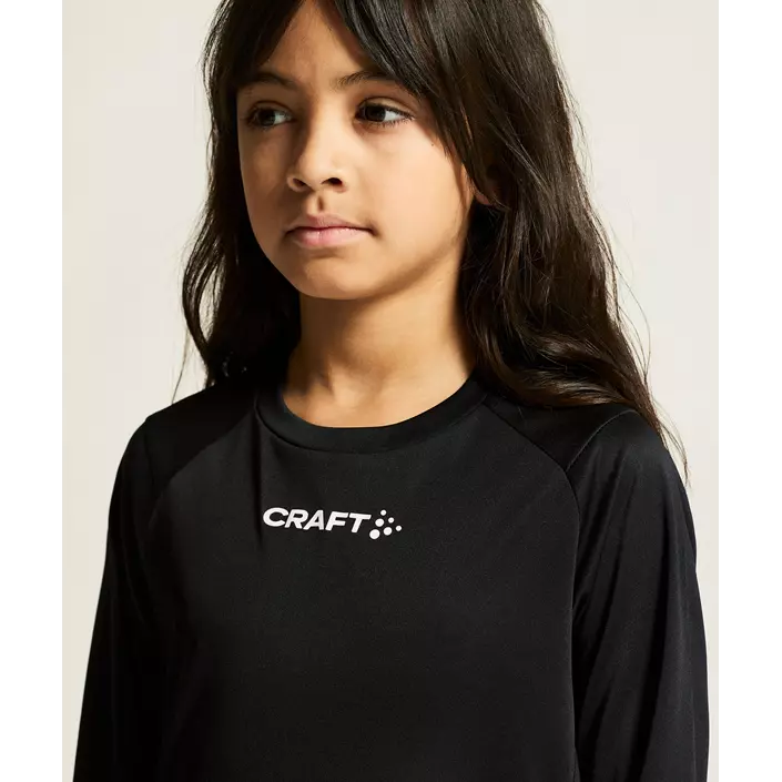 Craft Rush langermet T-skjorte for barn, Black, large image number 6