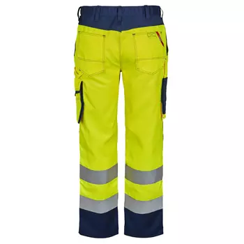 Engel Safety women's work trousers, Hi-vis Yellow/Marine