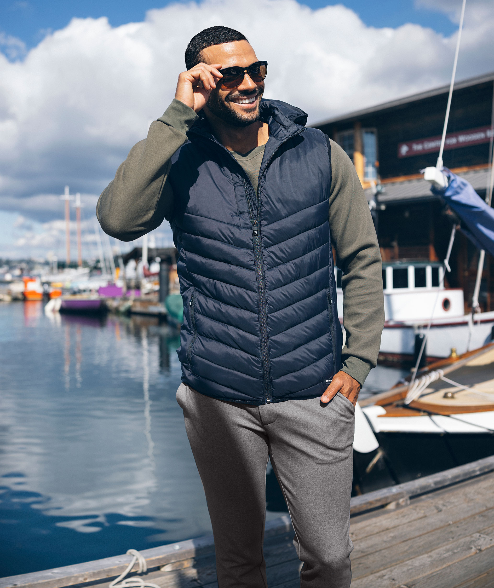 Cutter & Buck Mount Adams quilted vest, Dark navy, large image number 6