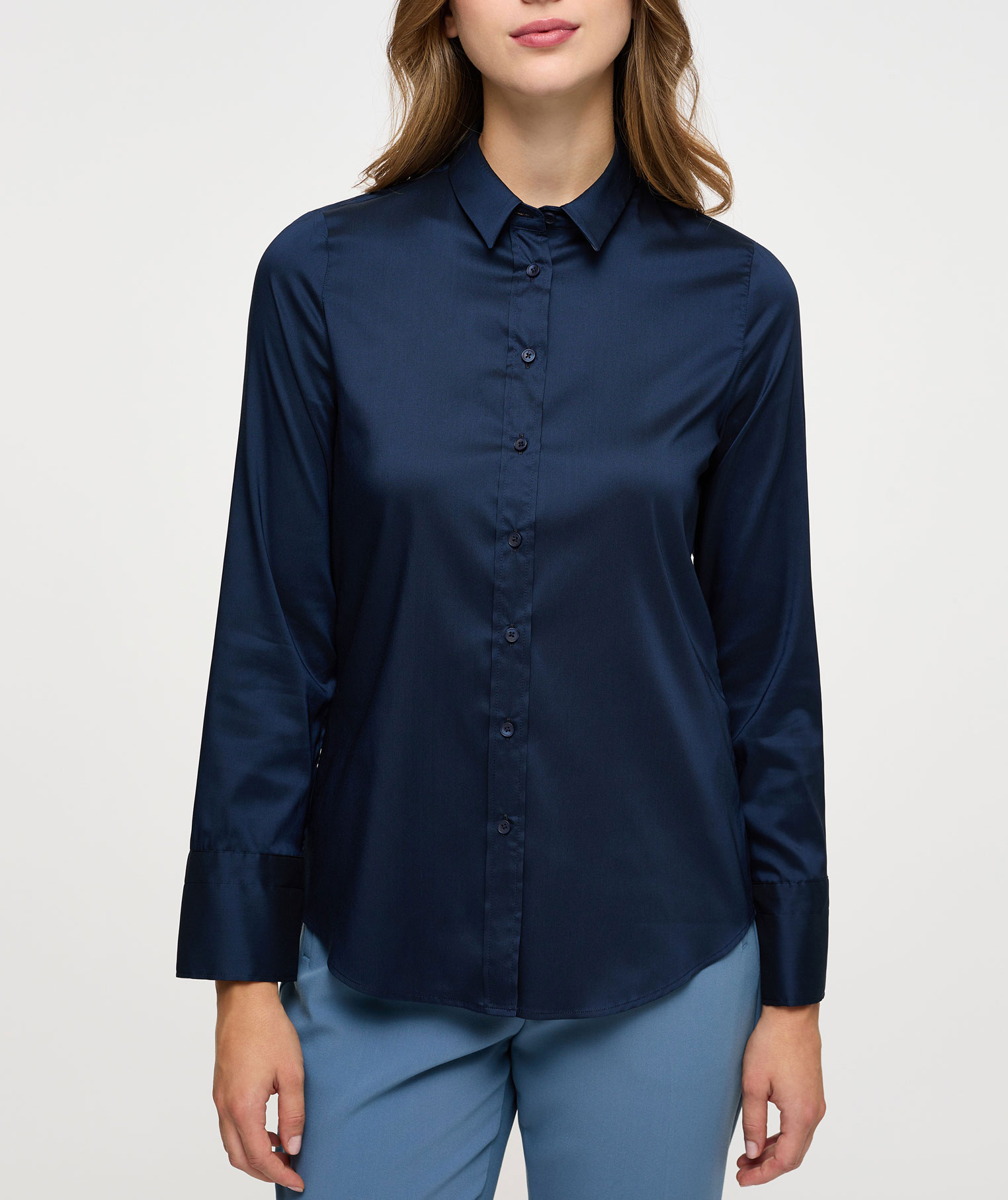 Eterna Performance Fitted fit women's shirt, Navy, large image number 1
