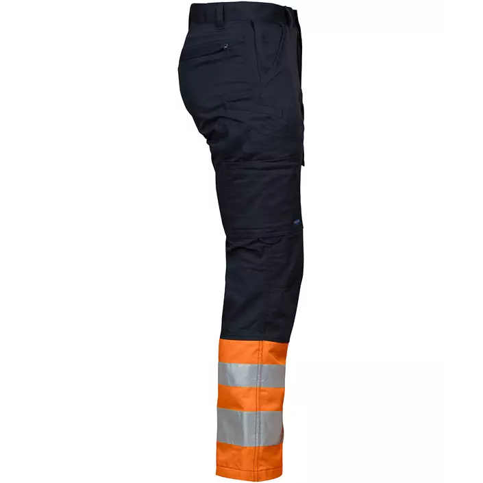 ProJob work trousers 6523, Black/Hi-vis Orange, large image number 3