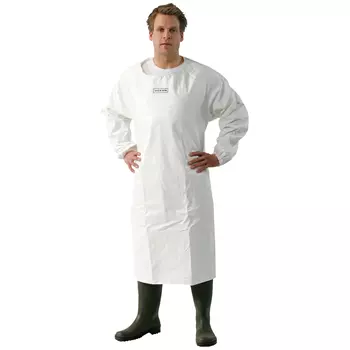 Ocean PU Comfort Heavy smækforklæde med ærmer, Hvid
