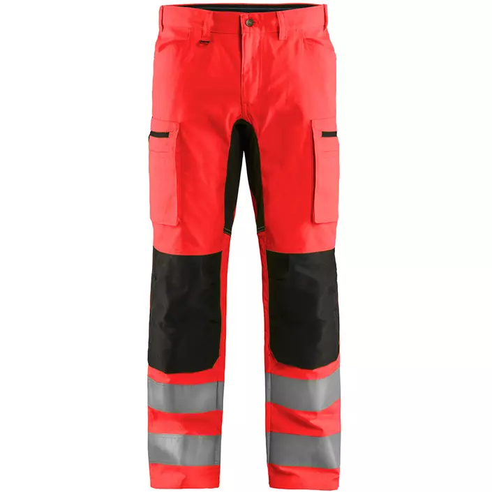 Blåkläder arbejdsbukser, Hi-vis Rød/Sort, large image number 0