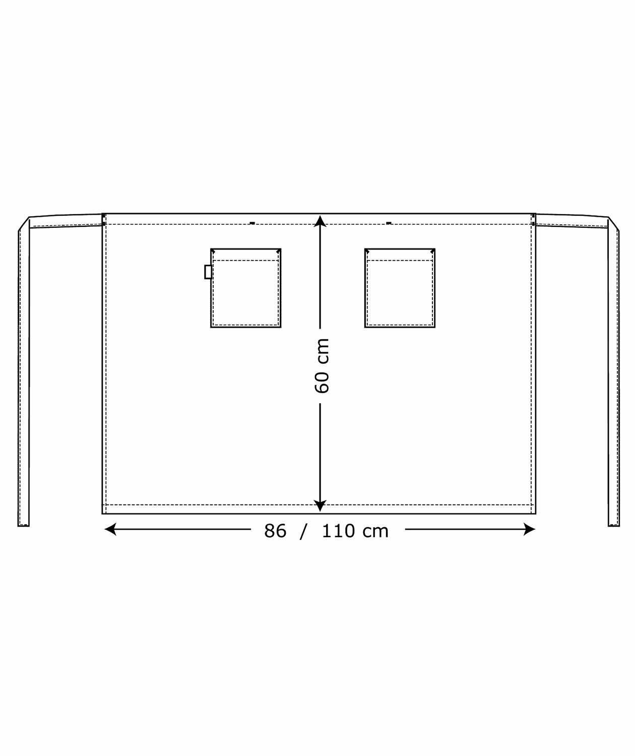 Kentaur apron with pockets, Dark Grey, large image number 1