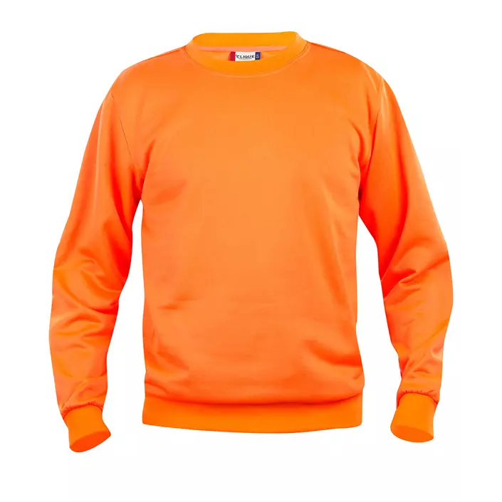 Clique Basic Roundneck sweatshirt, Hi-vis Orange, large image number 0