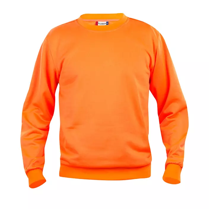 Clique Basic Roundneck sweatshirt, Hi-vis Orange, large image number 0