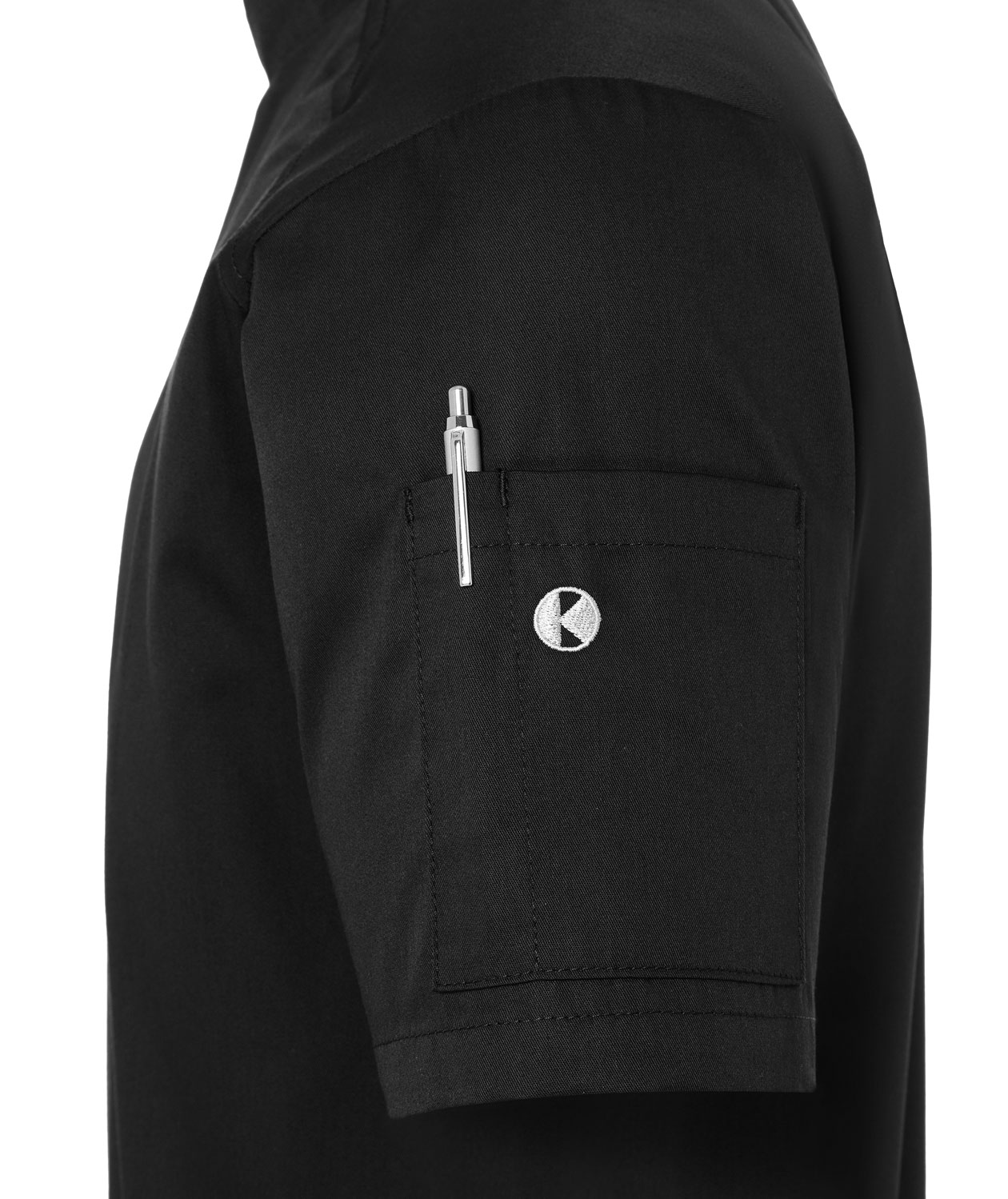 Karlowsky kurz&auml;rmelige Kochjacke, Schwarz, large image number 4