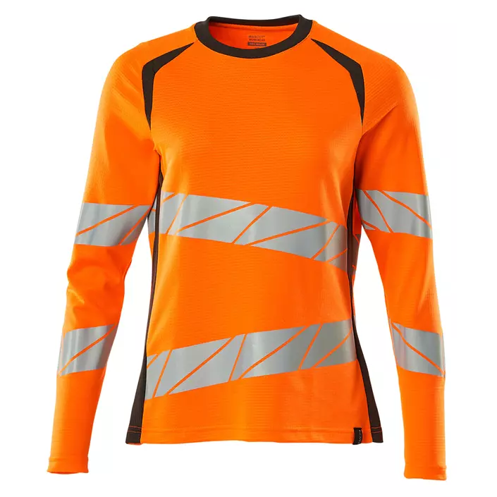 Mascot Accelerate Safe Damen langärmliges T-Shirt, Hi-vis Orange/Dunkles Anthrazit, large image number 0