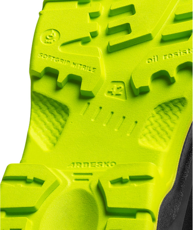 Arbesko Ume&aring; 945 safety shoes S3, Black/Lime, large image number 3