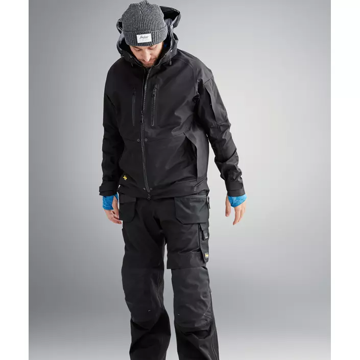 Snickers FlexWork Gore-Tex® skaljakke 1980 full stretch, Sort, large image number 1