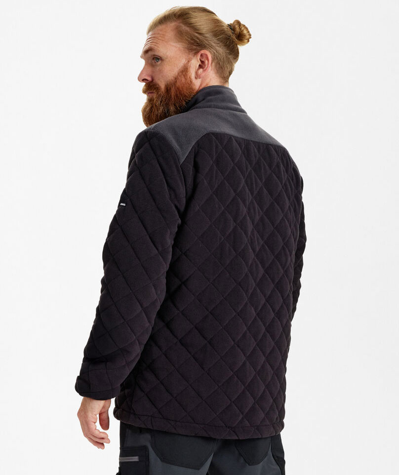 Engel Entire quilted fleece jacket, Black/Anthracite Grey, large image number 4