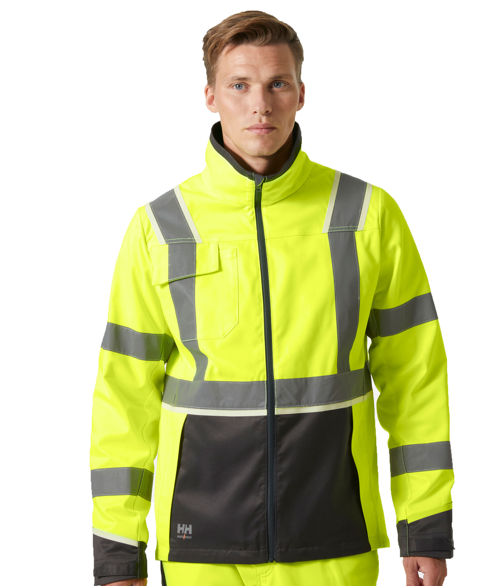 Helly Hansen UC-ME work jacket, Hi-vis yellow/Ebony, large image number 1
